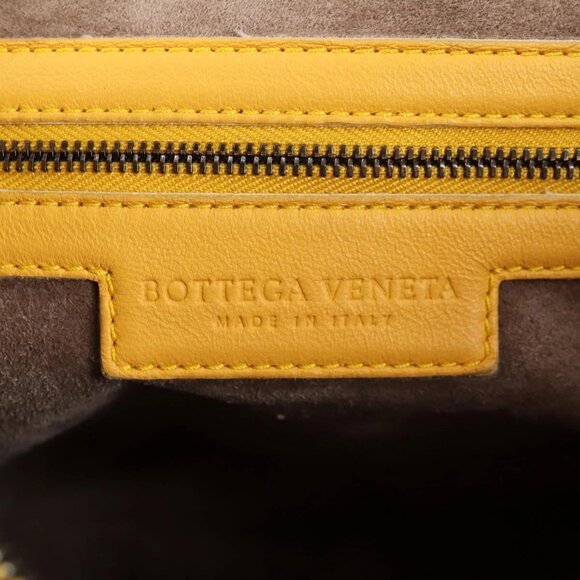 BOTTEGA VENETA INTRECCIATO Hobo Bag Leather Yellow - Picture 12 of 16